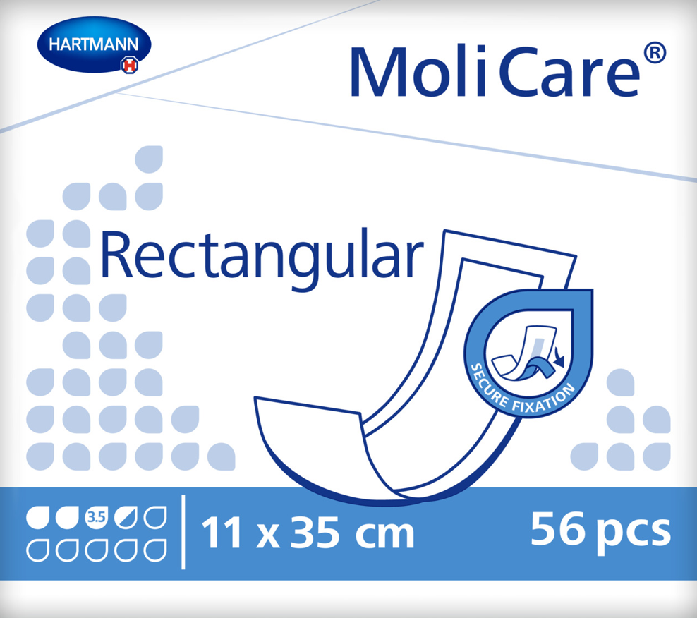 MoliCare Rectangular - 11 x 35 cm - 56 pcs