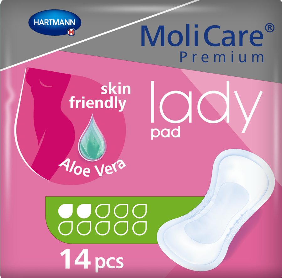 MoliCare Premium Lady Pad – Aloe Vera Skin-Friendly (14 Pieces)