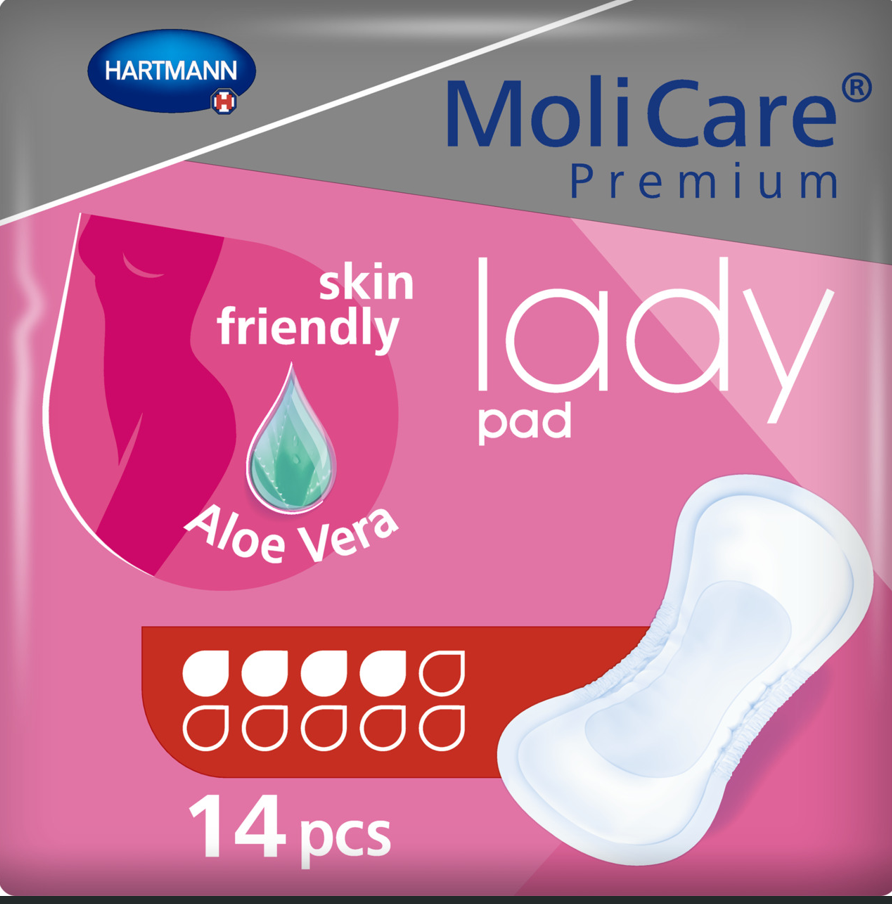 MoliCare Premium Lady Pad – Aloe Vera Skin-Friendly (14 Pieces)