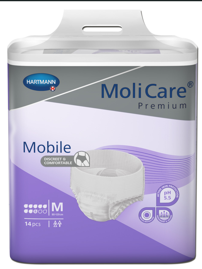 MoliCare Premium Mobile - Large (100-150 cm) - 14 pcs - 8 Drop Absorbency