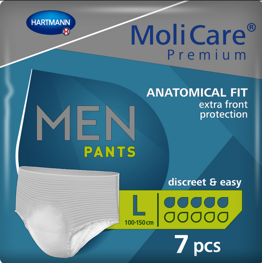 MoliCare Premium Men Pants – Anatomical Fit, Extra Front Protection (7 Pieces)