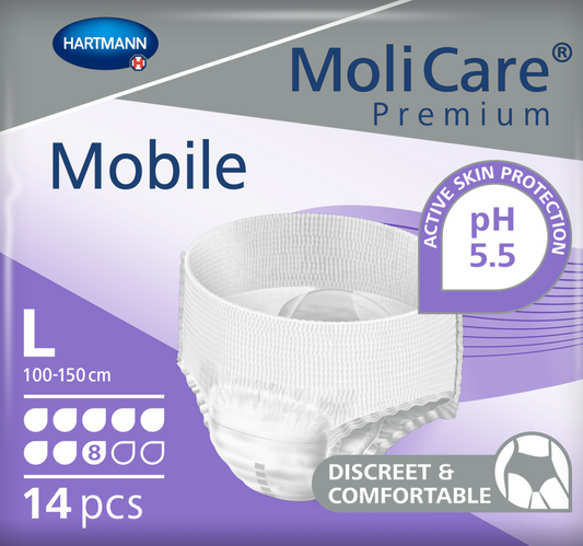 MoliCare Premium Mobile - Large (100-150 cm) - 14 pcs - 8 Drop Absorbency