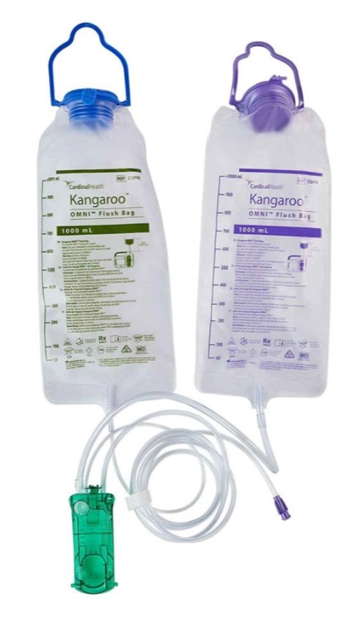 Covidien Kangaroo Dual Enteral Feeding & Flush Bag Set – 1000mL