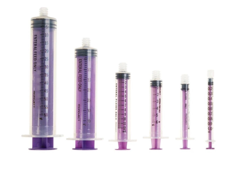 ENFit Enteral Feeding Syringes – Purple Safety Design